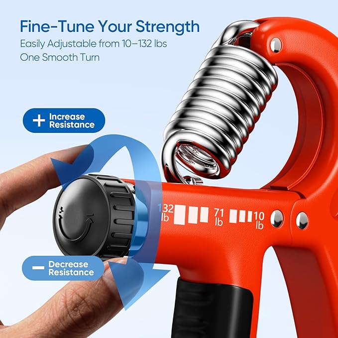 FitBeast Grip Strength Trainer 2 Pack – Adjustable Hand Grip Strengthener for Strength Training & Rehabilitation, 10-132 lbs Resistance Forearm Strengthener, Ideal for Athletes, Rehab, Office
