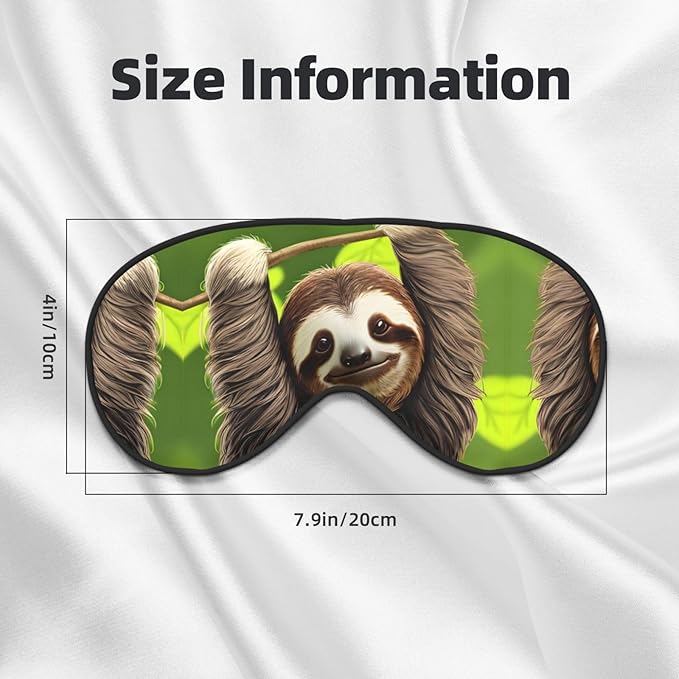 Cute Sloth Head-Mounted Double-Sided Light-Blocking Sleeping Eye mask to Protect Eyes and Relieve Eye Fatigue