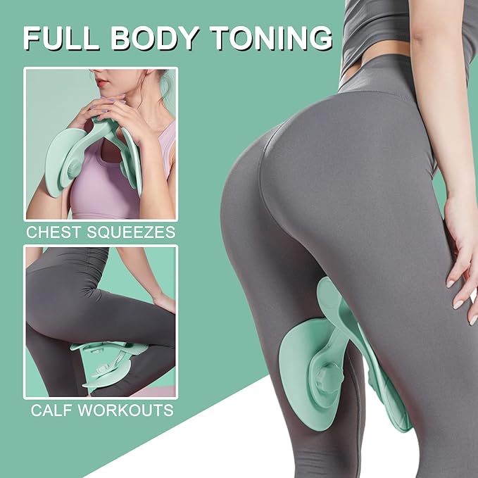 Pelvic Floor Exercise Devices, Inner Thigh Kegel Exerciser, Kegel Trainer for Postpartum Rehabilitation, Exerciser of Thigh at Home, Hip Under Desk Exercise Men Women with Band