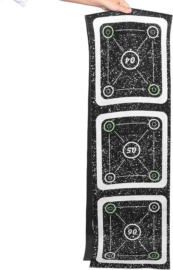 Agility Ladder Training Mat with Non-Slip Rubber Rungs, 6-Grid Speed Ladder for ’ Soccer and Football Fitness, Agility and Coordination Workout Equipment for Sports Training