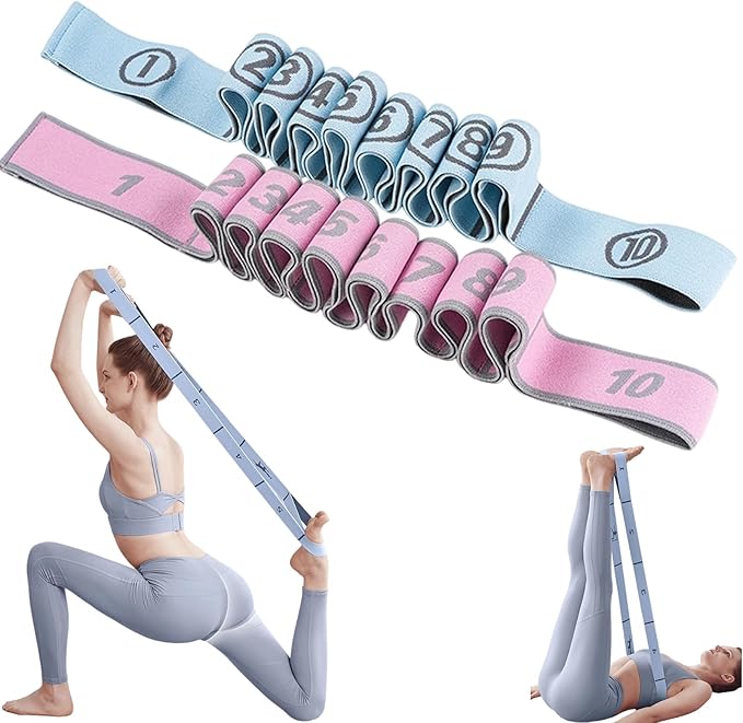 Fitness Resistance Band for Stretching and Yoga, Numbered Resistance Band for Glute Training, Number Resistance Band for Exercise and Flexibility