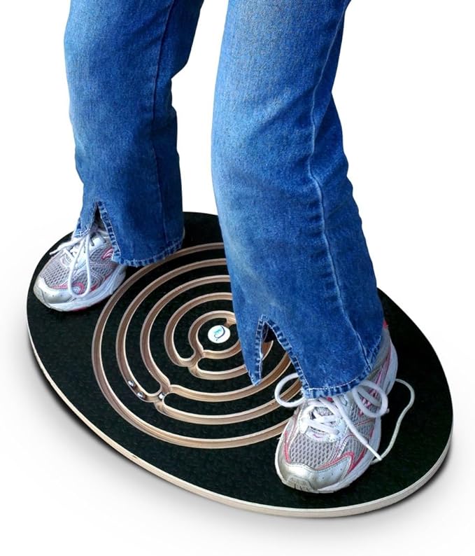 Challenge & Fun Labyrinth Balance Board, Sprint! With In-Line Marbles