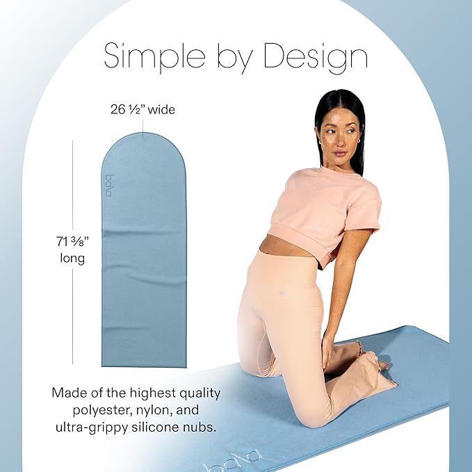 Bala Play Mat Towel, Sea - Non-Slip Absorbent Gym Towels Designed for Sweat, Hot Yoga, Pilates & Core Training Workouts - Fitness & Exercise Gear Essentials for Working Out - Men & Women