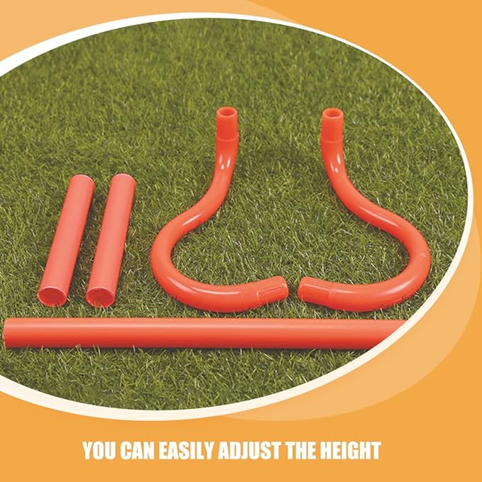 BESPORTBLE 3pcs Detachable Speed Training Hurdles for Workout Equipment Orange Agility Training Set for Basketball Soccer Football Drills