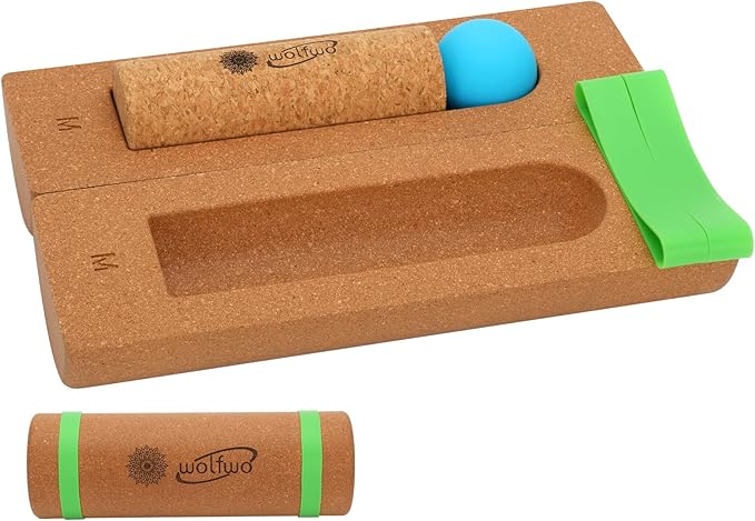 Foot Balance Cork - Foot Collective Cork Balance &Natural Wood for Feet Strengthening, corking balance board For Home Gym|Office Fitness Equipment for Plantar Fasciitis Relief | Foot Balance Trainer