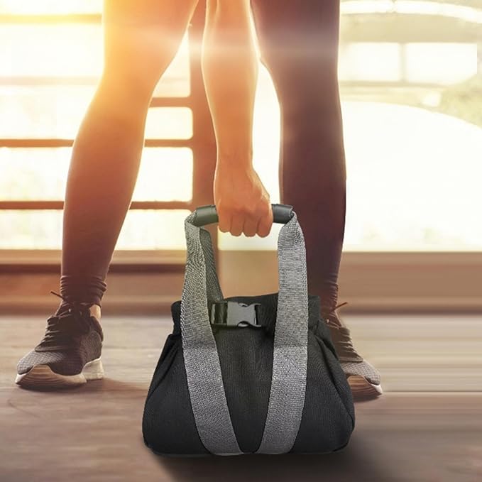 2Pcs Fitness Sandbags with Non-slip Handle Refillable Portable Canvas Sand Kettlebell Soft Sand Bag for Home Training, Fitness, Yoga Workou, | Sandbags for Working Out