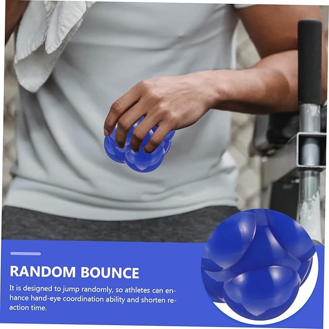 Agility Training Reaction Ball Hexagonal Silicone Exercise Ball for Fitness Speed and Coordination Training Indoor Sports Gear for Ages