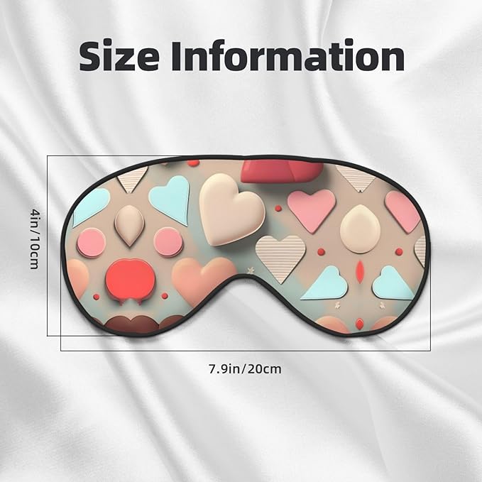 Love Pattern Head-Mounted Double-Sided Light-Blocking Sleeping Eye mask to Protect Eyes and Relieve Eye Fatigue