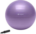 Gaiam Exercise Ball, Total Body Anti-Burst Balance Ball with Textured Grip, For Core Strength, Pregnancy Exercises, Yoga & Active Seating Included Air Pump