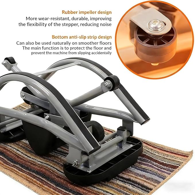 Rock Stepper Side to Side, Mini Stepper with Resistance Bands, Steppers for Exercise at Home, No Assembly Stair Climber for Full Body Workout, Digital Monitor Twist Action Cardio Machine