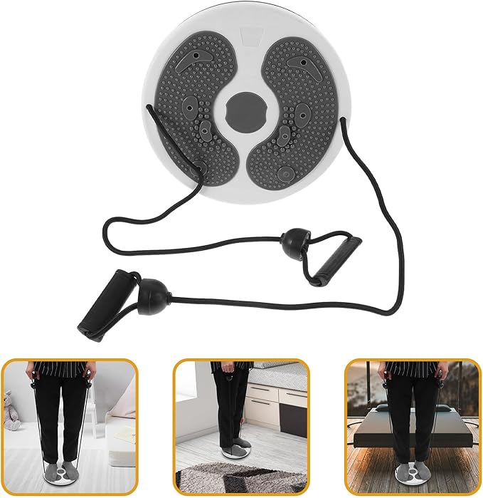 Twisting Waist Disc with Rope for Women, Slimming Rotating Board Fitness Machine, Home Abdominal Exerciser for Core Training and Waist Workout