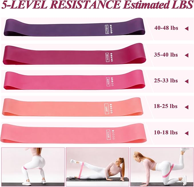 Pilates Ring and Small Ball Set for Women with 5 Resistance Bands, 14 inch Magic Circle Home Workout Essentials Starter Kit for Beginners, Yoga Sets for Full Body Toning Shape