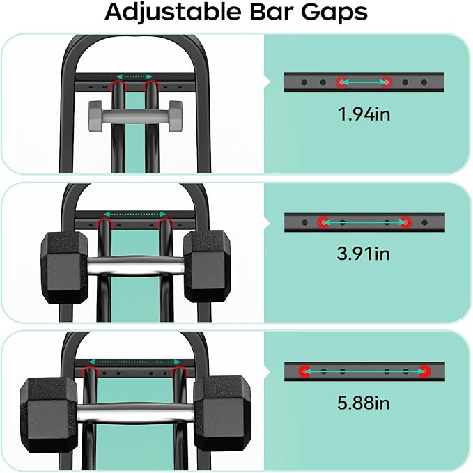 3 Tier Dumbble Rack - 360LB Capacity Adjustable Dumbbell Storage Rack Space-Saving Home Gym Weight Rack For Dumbbells And Kettlebells With Hooks (Dumbbell Rack Stand Only)