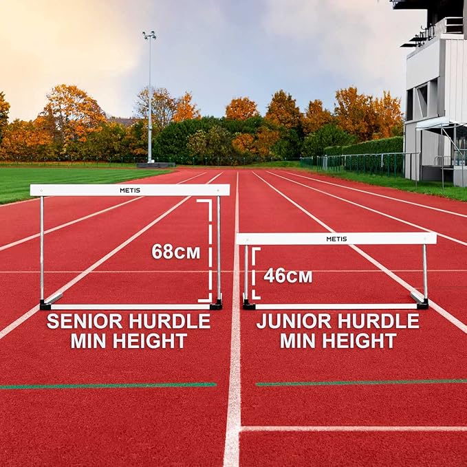 METIS Alloy Hurdles - Premium Adjustable Track & Field Equipment for Junior & Senior Athletes | Available in Packs of 1, 5, or 10