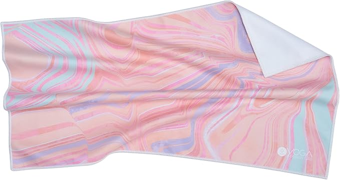 yogadesignlab | The Hand Towel | Premium Non Slip Hand Towel | Designed in Bali | Colorful Eco Printed + Quick Dry + Soft | Hot Yoga, Bikram, Ashtanga, Sport, Barre, Travel (Pearl)