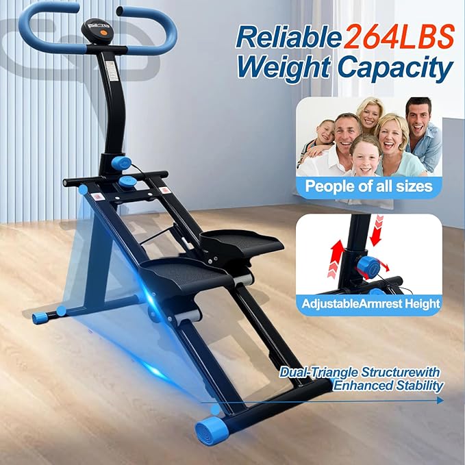 Stair Stepper for Home,Compact Folding Cardio Stair Climber for Full-Body Workout,Perfect for Women Men