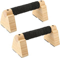 Wooden Parallettes Bars - Professional Solid Wood Push Up Stands for Calisthenics, Handstand & Planche Training at Home Gym, Non-Slip Grips for Wrist Comfort Pushup Handle for Strength Training