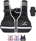 Weighted Vest Woman Men 6lb 8lb 10lb 12lb 14lb 16lb 20lb 25lb 30lb Weight Vest Zipper Front Rucking Vests With Reflective Strips for Walking Running Workout Strength Training Weight Loss Women