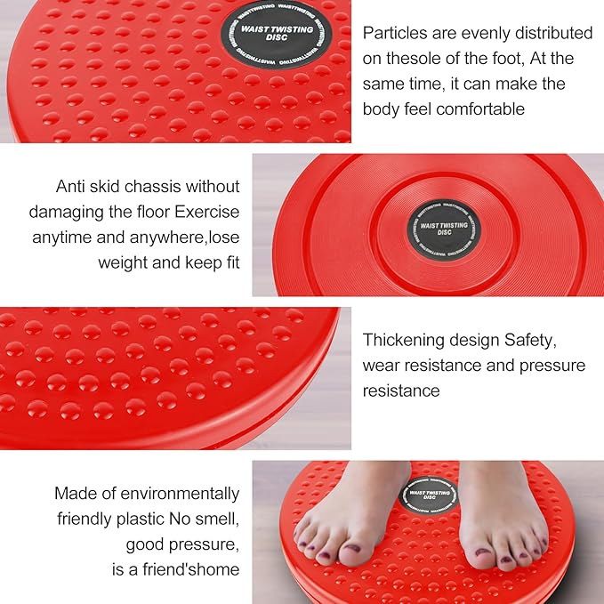 H H&J HUAJIAN Waist Whisper Disc,Body Twister Waist Twister Body Shaping Rotating Board for Women's Twisting Sports Equipment Aerobic Exercise Foot Massage