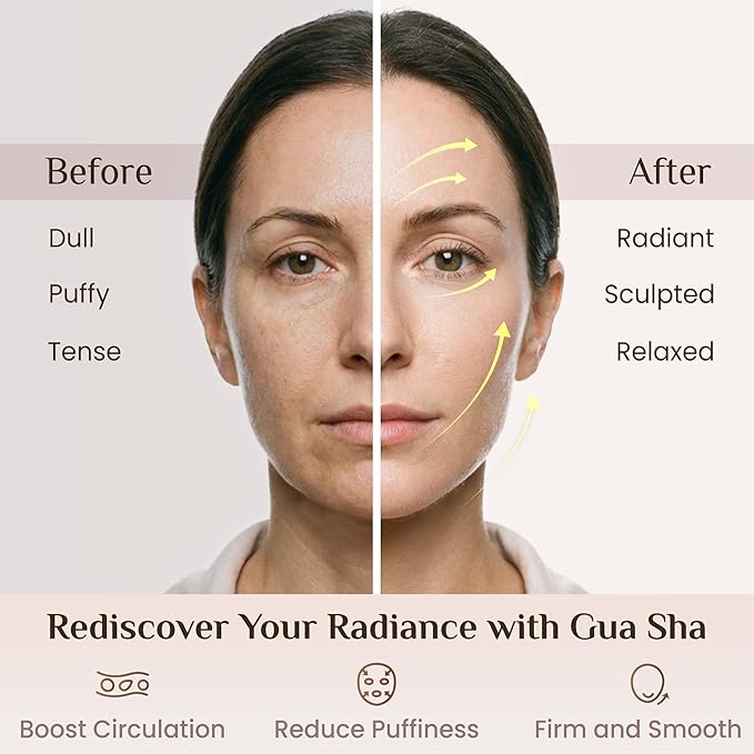 Rena Chris Guasha Massage Tool, 4 Pcs Gua Sha Facial Tool, Guasha Board for SPA Acupuncture Therapy Trigger Point Treatment, Gua Sha Scraping Massage Tool (Pink)