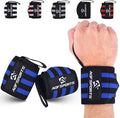 AQF Wrist Wraps for Weightlifting - USPA & IPL Approved 18" Gym Wrist Support with Thumb Loop - Heavy Duty Lifting Wrist Straps for Fitness, Workout, Powerlifting, & Bodybuilding (Pair)