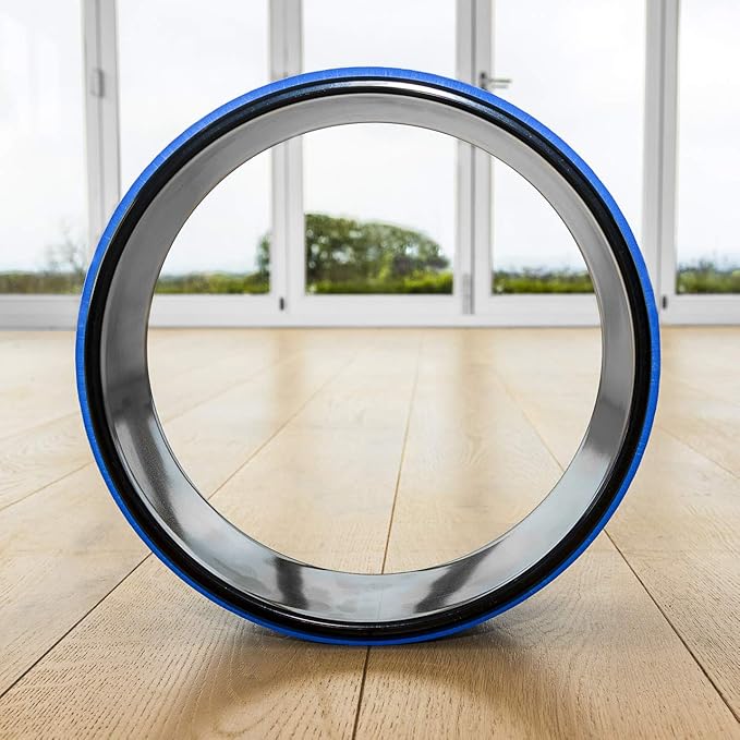METIS Yoga Wheel | Foam Cushion Back Stretcher for Dharma Yoga Pose | Premium Strong Back Roller for Pain Relief | Anti-Slip Exterior [12.6in x 5in]