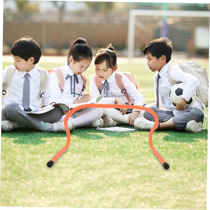 4pcs Plastic Speed Hurdles Set 15cm Agility Training Equipment for Football Soccer Drill and Athletic Speed Workout