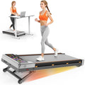 Walking Pad Treadmill with 15% 12-Level Auto Incline, 450 lbs Capacity RGB UI Screen, 3 in 1 Under Desk Treadmill, Bluetooth Speaker, 3.5HP Quiet Portable Treadmills for Home Hiking, APP & Remote