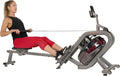 Sunny Health & Fitness AquaStrive Series Smart Water Rower, 300LB Capacity Plus Dynamic Hydro Resistance for Home Cardio Workout, Free SunnyFit Training App Connection