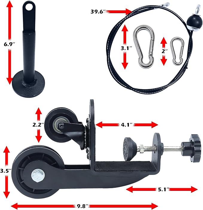 Forearm Strengthener - RISANXUN Wrist Strength Trainer for Tabletop - Adjustable Arm Wrestling Training Pulley System with Weight Loading Pin for Home Gym (Set B)
