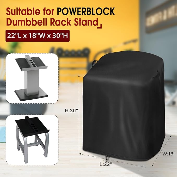 Dumbbell Rack Cover, Dust-Proof Strength Training Dumbbell Racks for Home Gym Cover Waterproof Dumbbell Weight Rack Protective Cover (Cover Only)