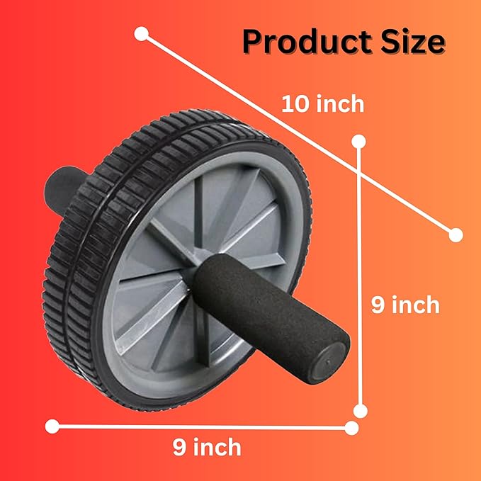 Daiwa Felicity Core Fitness Dual Ab Wheel – Dual-Wheel Ab Roller for Core Strength & Full-Body Workout – Strengthens Abs, Obliques, Back, Hips & Glutes – Portable Core Trainer for All Fitness Levels