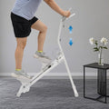 Foldable Stair Stepper Machine with Adjustable Resistance, 264.55 lbs Capacity & LCD Display - 45° Incline Home Climbing Stepper for Cardio Workout