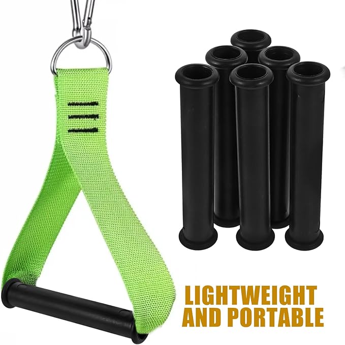COHEALI 20pcs Resistance Band Handles Cable Handles Plastic Fitness Training Workout for Home Gym Strength Training Attachments