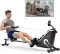 Sunny Health & Fitness Magnetic Rowing Machine Rower with 8-Level Resistance, 53.4" Extended Slide Rail & Digital LCD Display - SF-RW5515