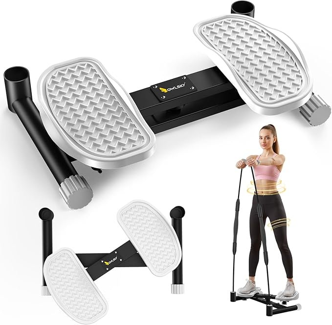 OWLSKY Waist Twister Machine Exercise, Ab Twist Board with 330 lbs Weight Capacity, Abs Workout, 20dB Home Gym Equipment for Women Men