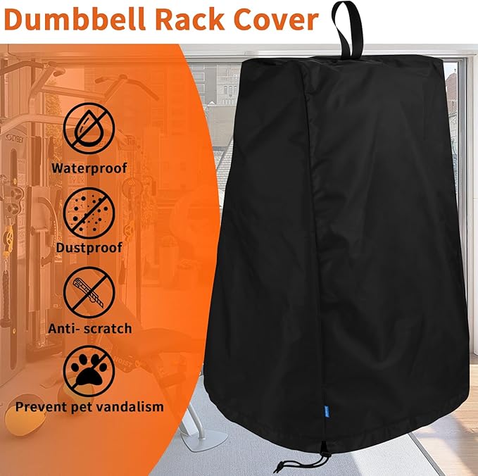 Xxerciz Dumbbell Rack Cover for CAP Barbell A-Frame Dumbbell Weight Rack, Portable Dustproof Waterproof Anti-scratch Protective Case for Home Gym Dumbbell Rack