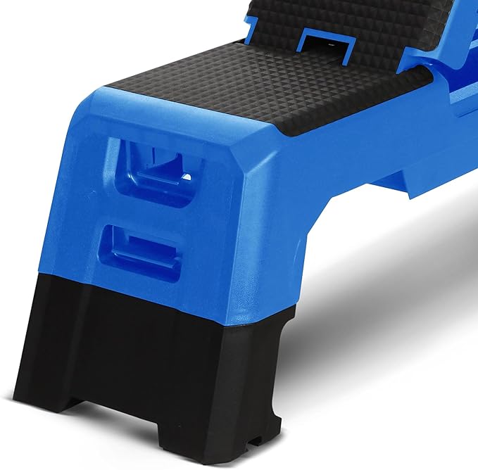 HolaHatha Compact Portable Aerobic Step Platform Exercise Fitness Equipment, Cardio Stepper with Adjustable Height for Home Gym