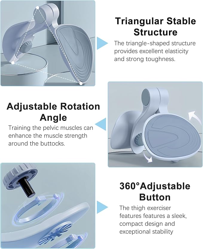 Kegel Exerciser, Pelvic Floor Muscle Exercise Devices for Women, Inner Thigh Exerciser Leg Workout Equipment Thigh Trainer for Male Hip Trimmer Inner Thigh Toner Workout