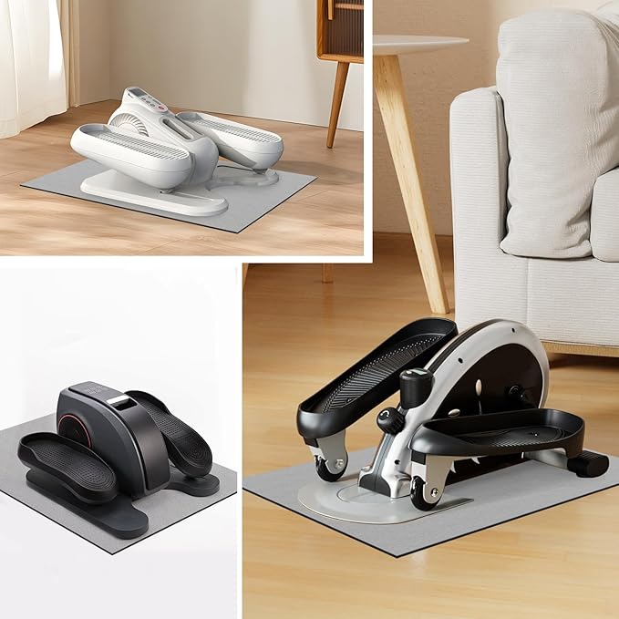 Non-Slip Elliptical Exercise Mat for Under Desk Elliptical Machines Non-Slip Mat for Under Desk Elliptical, Elliptical Mats for Seniors Home Sports Mats and Mini Elliptical Exercise Bikes