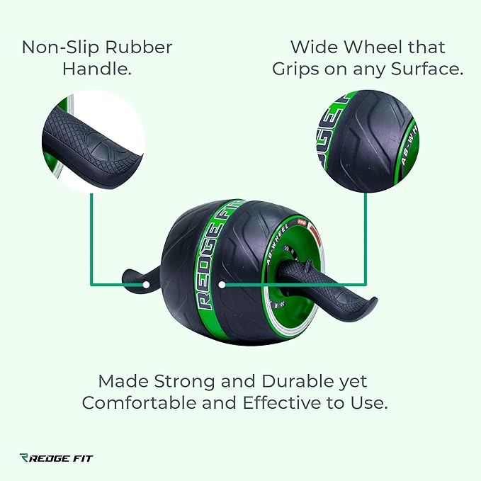 Redge Fit™ Rebound Ab Roller Wheel Home Workout Equipment for Home Gym Kinetic Resistance Train Insane Ab Exercise Wheels Core Strength & Abdominal Exercise Perfect Fitness Ab Carver Roller Wheel