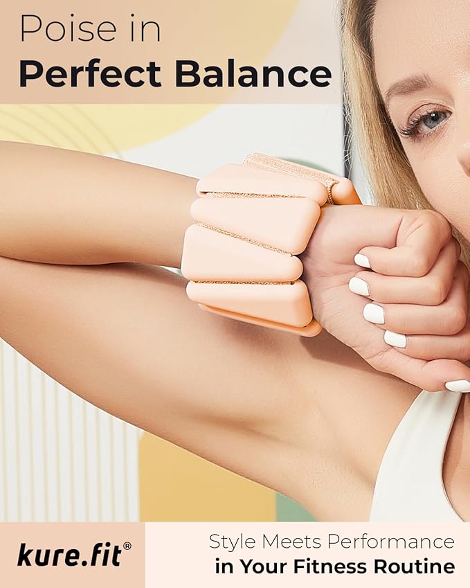 Pilates Weight | Wrist & Ankle Weights for Women | Weighted Bangles | 1LB/ 2LB Each (Set of 2)
