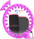 Weighted Hula Circle for Adults Weight Loss, Infinity Hoop Fit Plus Size 51 Inch, Include 27 Detachable Links and Waist Trainer for Women