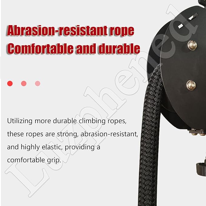 Endless Rope Trainer, Portable Cable Pulley System, Adjustable Tricep Rope Attachment with 330lb Load Capacity, 30kg Max Resistance for Full Body Workout & Strength Training Black