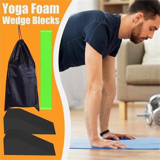 Yoga Foam Wedges Yoga Foam Wedge Blocks Non-Slip Supportive Squat Ramp Prop Accessories Lightweight Calf Stretcher Slant Board