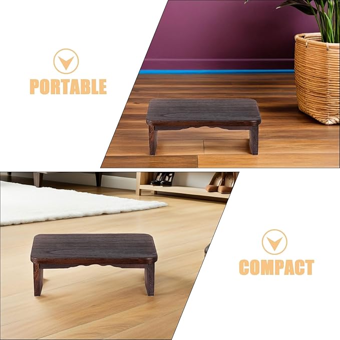 Cabilock Meditation Bench: Prayer Kneeler Wooden Kneeling - Portable Zen Stool Solid Wood for Meditation Tearoom and Worship Church Use