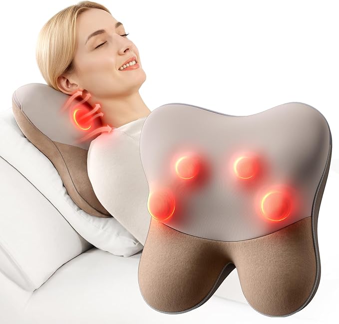 BOB AND BRAD Back Massager with Heat FSA Eligible, EZBack Corded Back Massager for Pain Relief Deep Tissue, Shiatsu Back Shoulder and Neck Massage Pillow, Soothing Full-Body Relief for Women Men