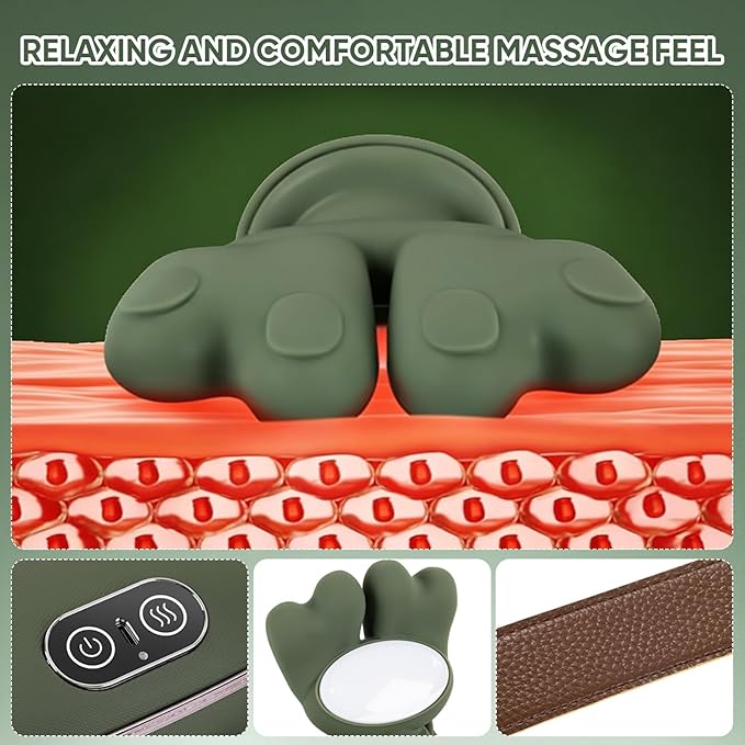 Bionic Neck Massager with Adjustable Heat, Portable Deep Tissue 4D Kneading Electric Shoulder Massager, Compact Design with Soft Silicone Massage Heads for Relaxation and Comfort