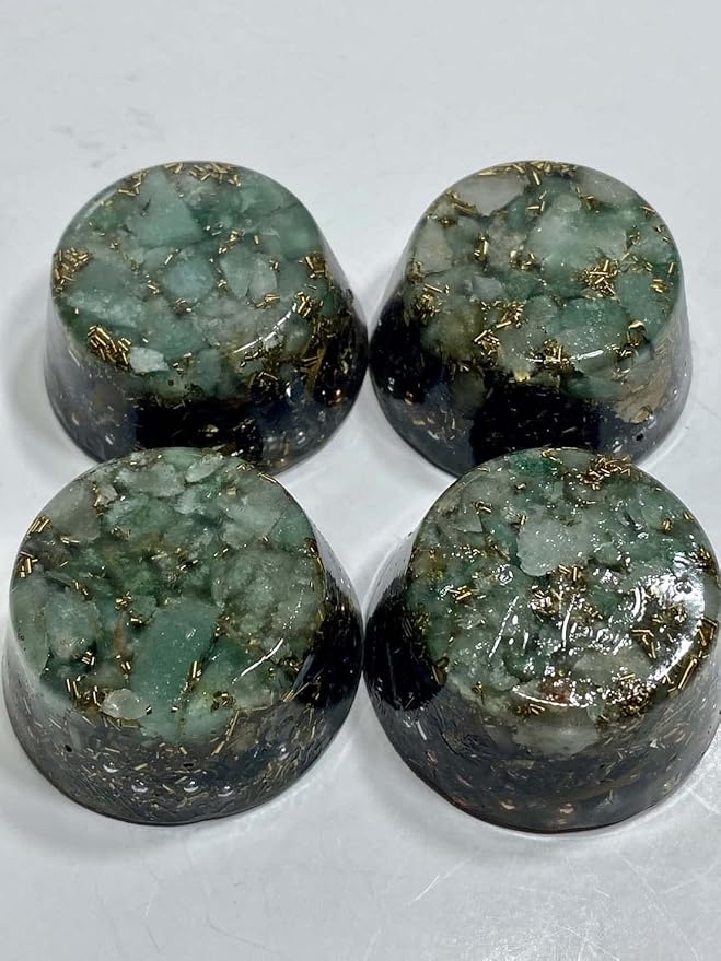 Rise Perspective Aventurine Green Orgone Generator Energy Accumulator 528Hz/7.83Hz/Advance Harmonics Many Beautiful Ingredients and Colors! (Aventurine Green)