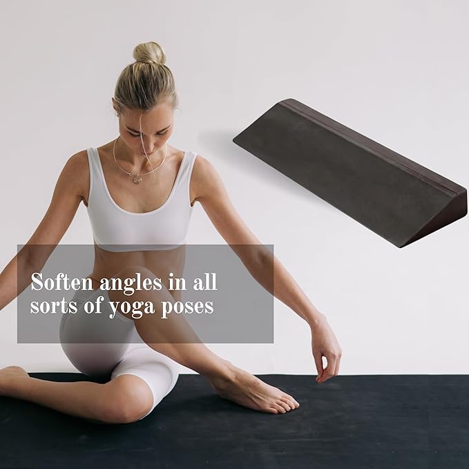 Everyday Yoga Wedge – Premium EVA Foam Support for Stability, Comfort & Alignment, Lightweight, Durable, Non-Slip Design, Mindful Practice - Black
